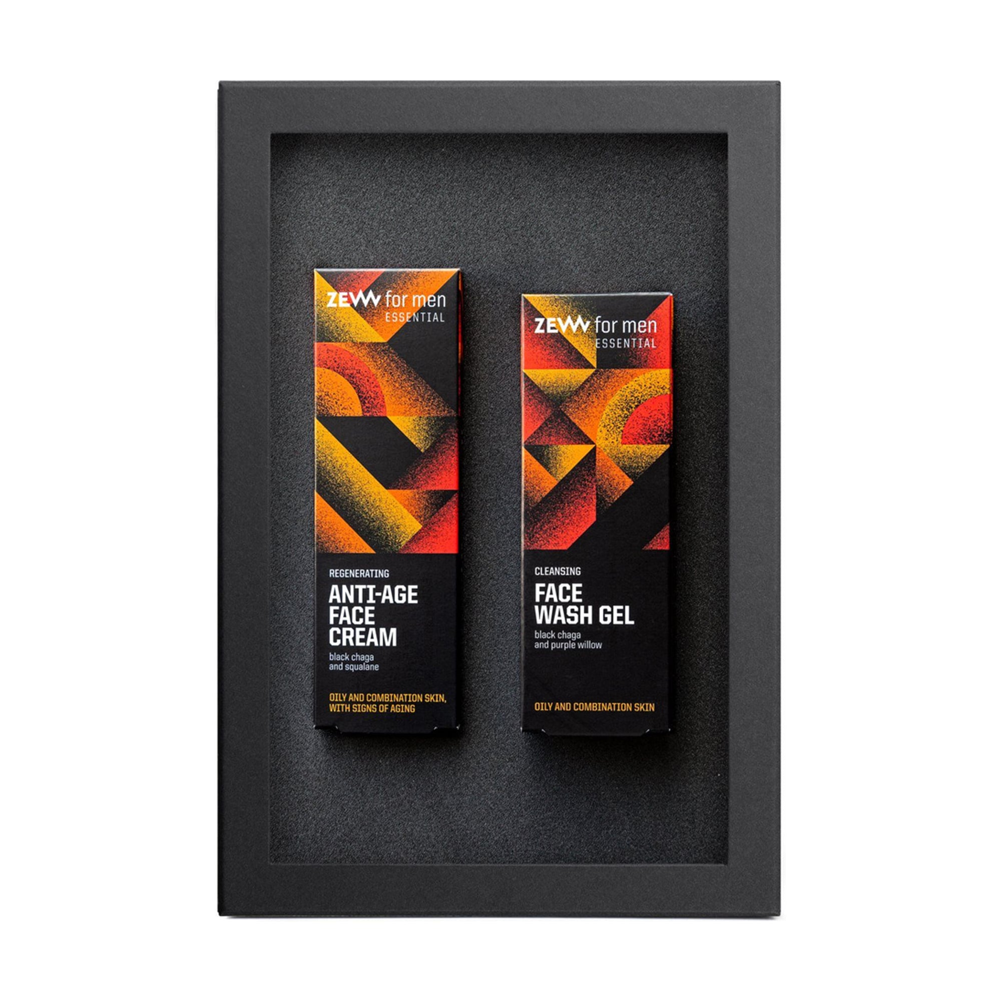 Чоловічий набір для обличчя ZEW For Men Regenerating and Cleansing Set (крем для обличчя, 50 мл + гель для вмивання, 100 мл)